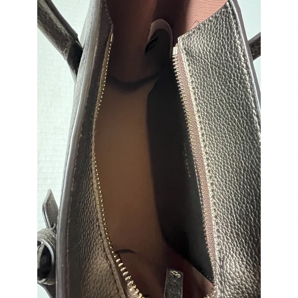 KATE SPADE NEW YORK Eva Top Satchel Ash‎ Metallic Brown Handbag Purse w/ Wallet